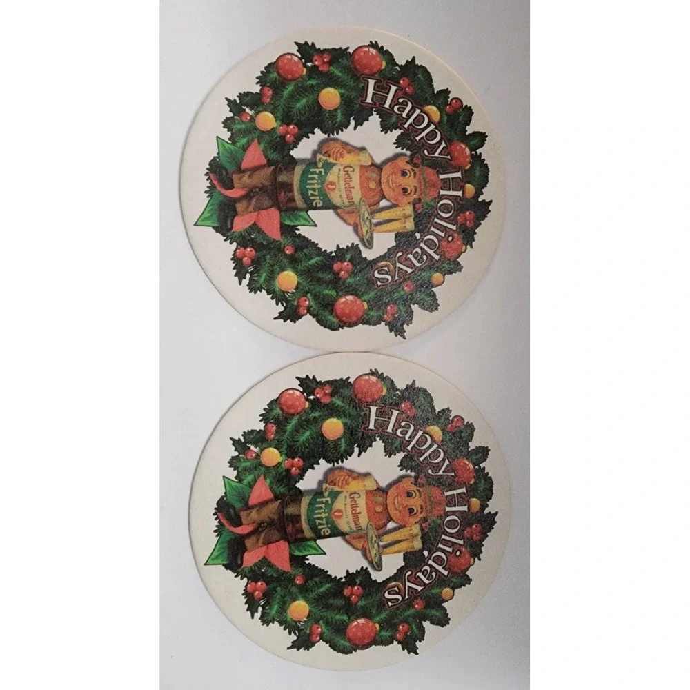 Christmas Happy Holidays‎ Getteman Fritzie Beer Coasters